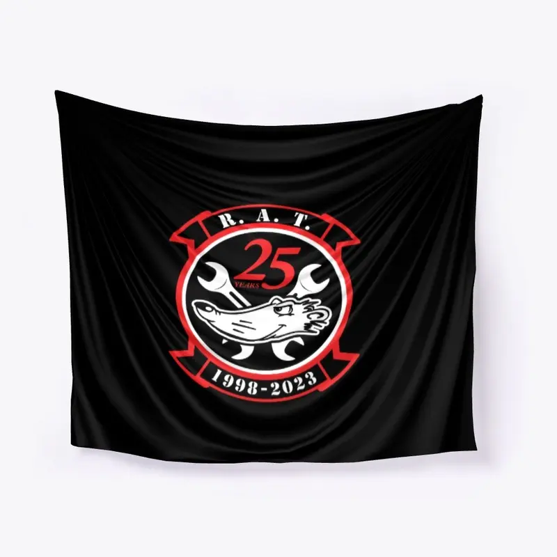 R.A.T. Garage Banner is Black and Red